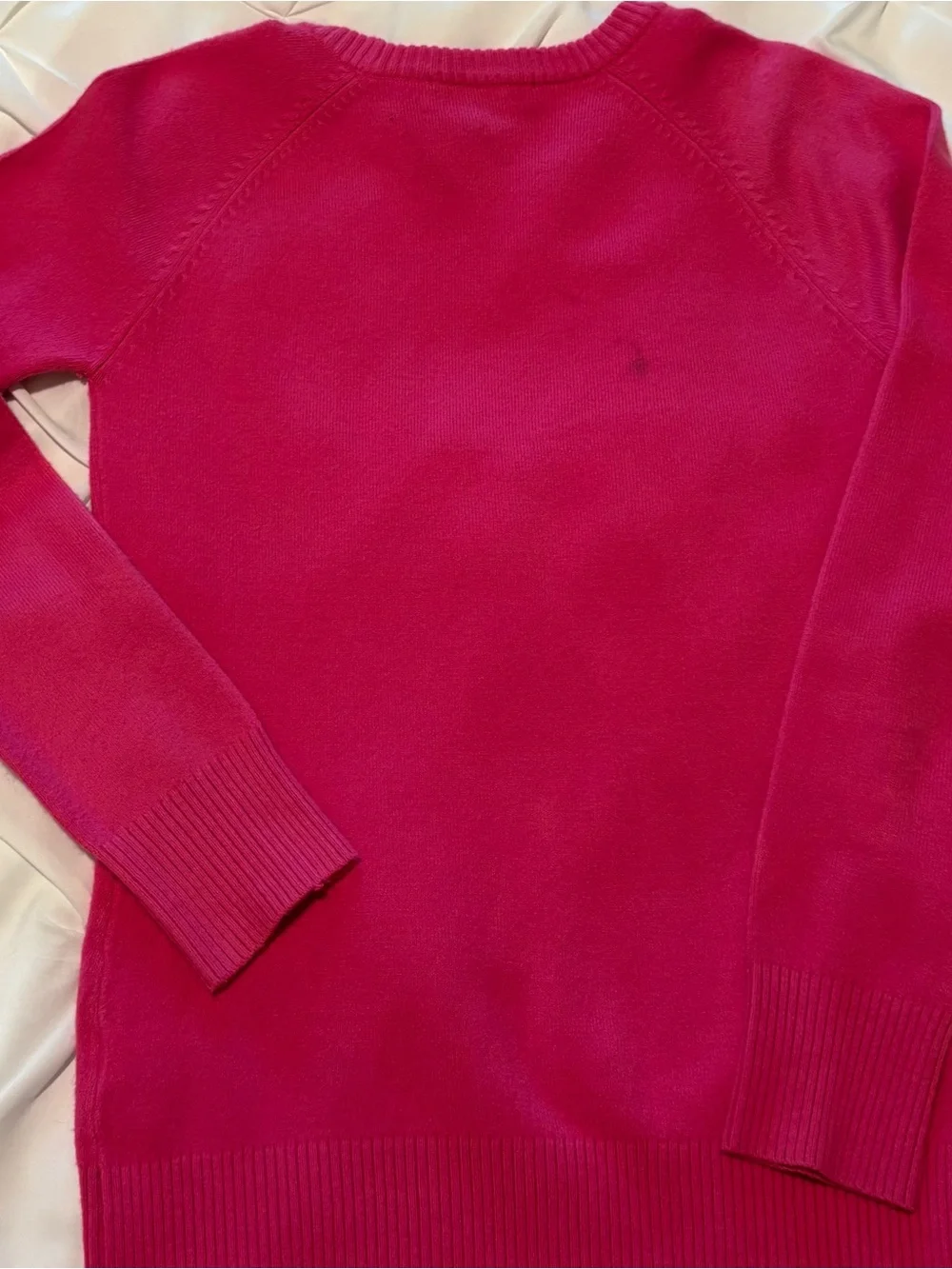French Connection Classic Crew Neck Sweater, Bright Pink, Size XS
